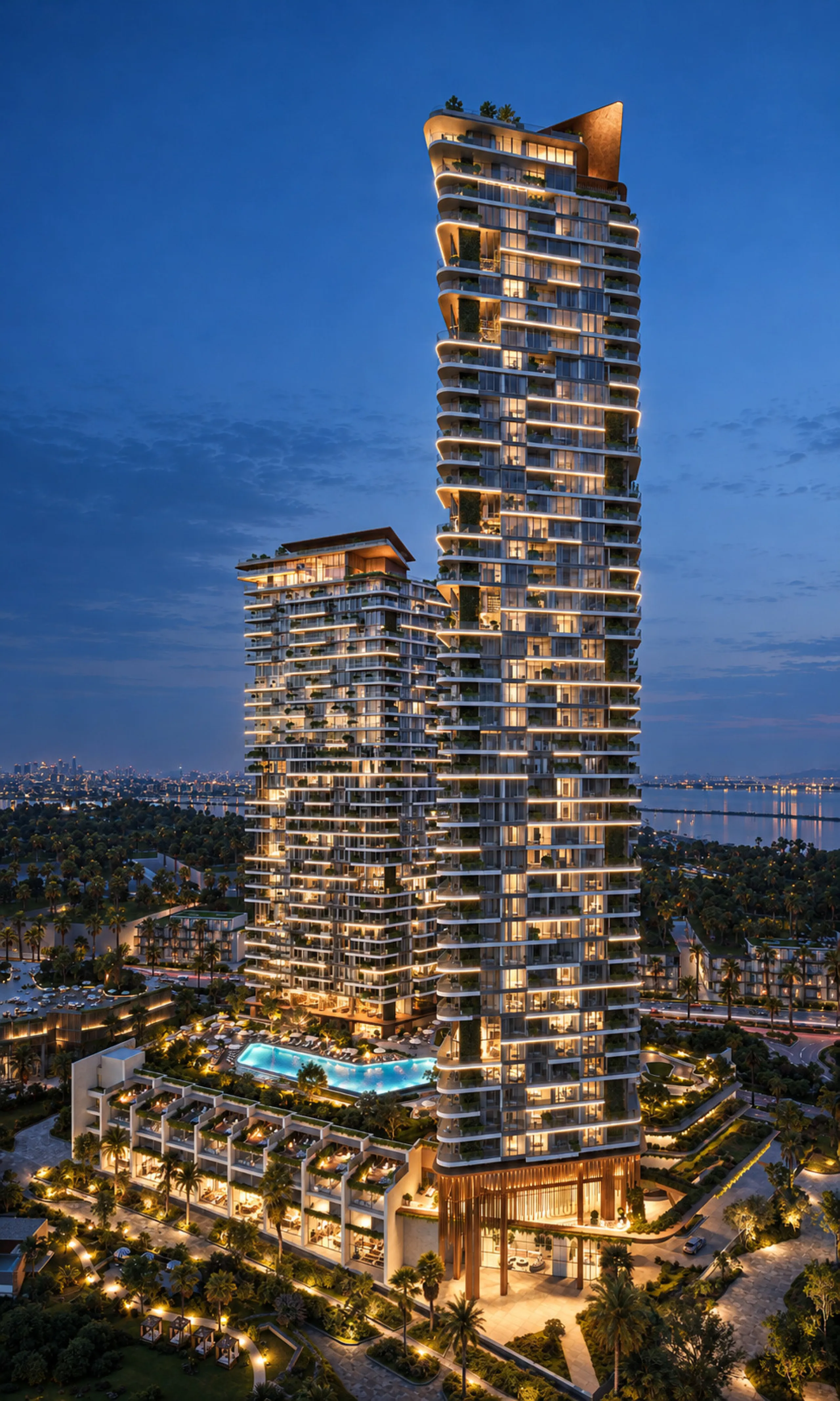 Spektakuläre Neubau-Apartments mit Kino, Spa und Pool direkt am Meer in Dubai Maritime City, Dubai