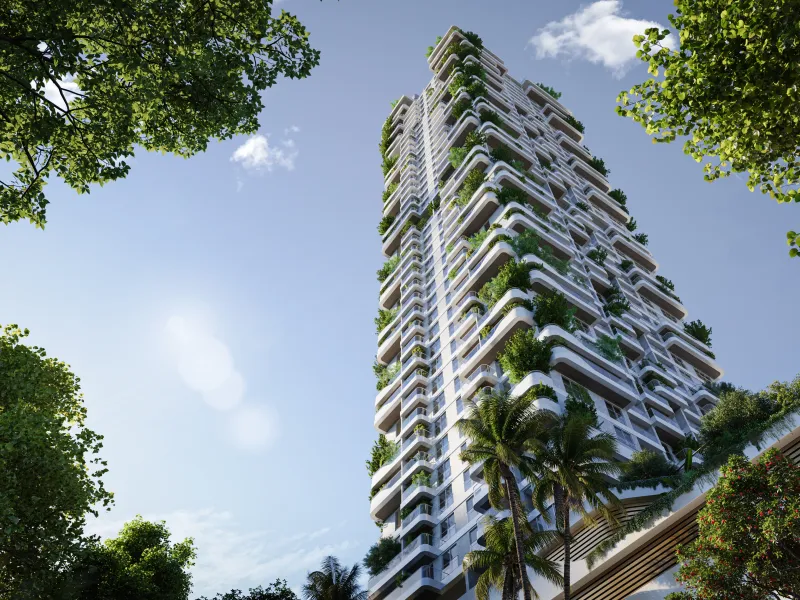 Exclusivo penthouse de nueva construcción en una torre de diseño biofílico con vistas al mar en Dubai Maritime City, Dubái