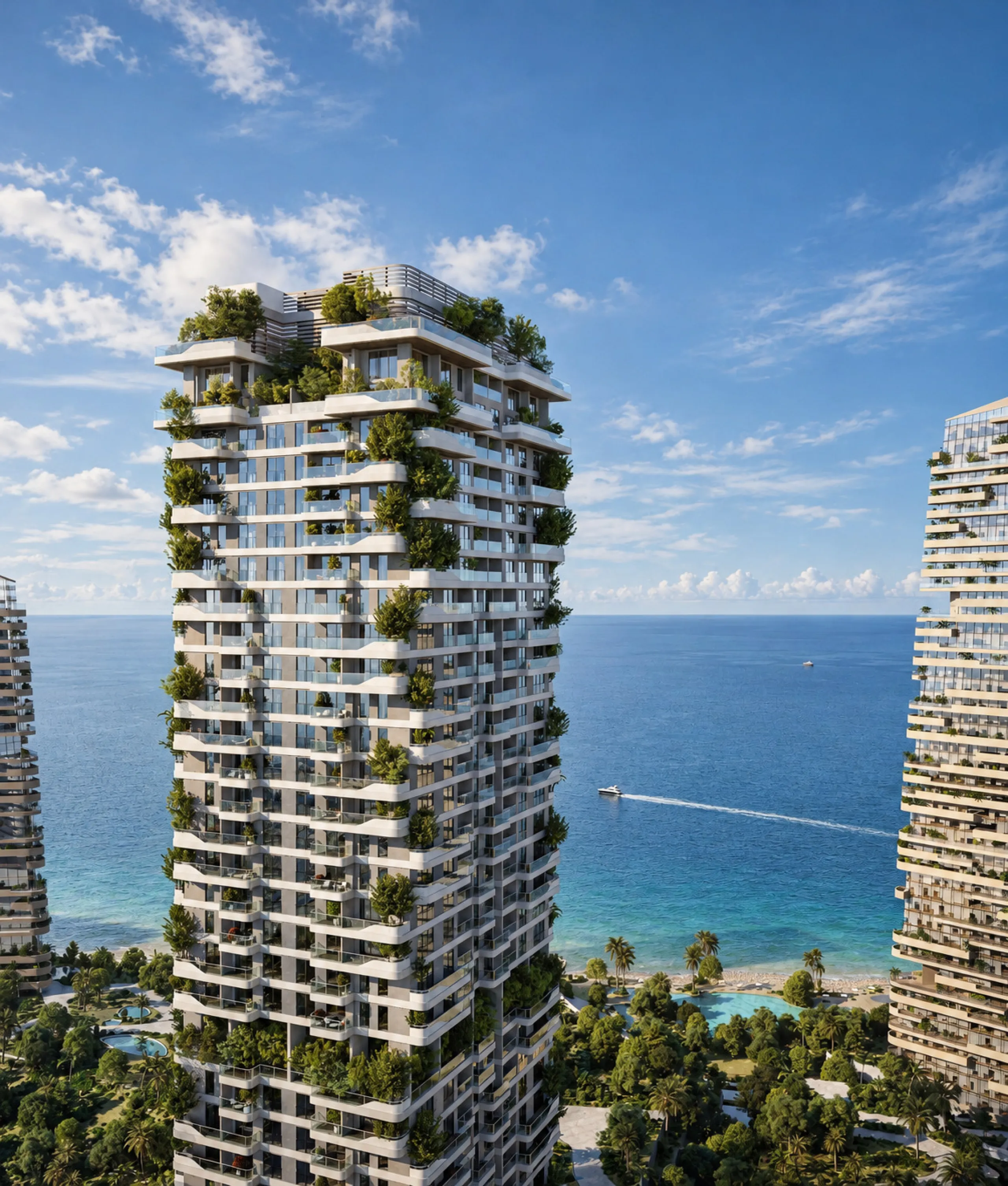Exclusivo penthouse de nueva construcción en una torre de diseño biofílico con vistas al mar en Dubai Maritime City, Dubái