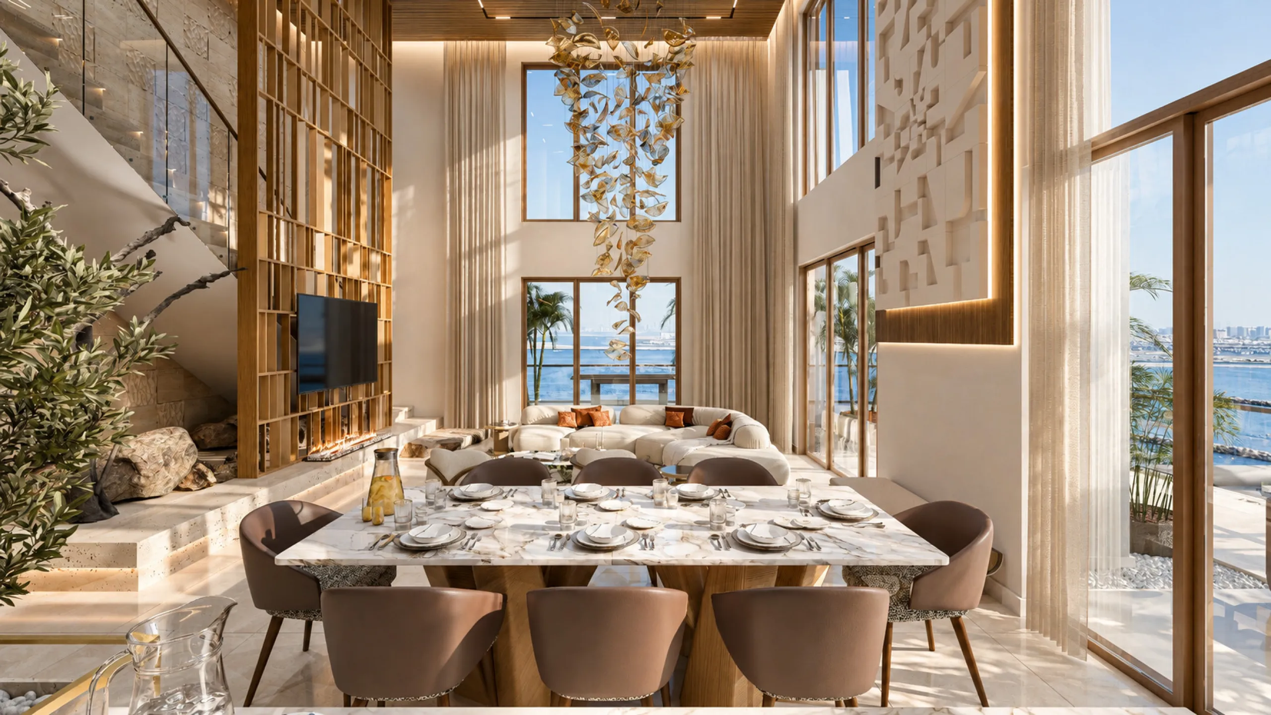 Exclusivo penthouse de nueva construcción en una torre de diseño biofílico con vistas al mar en Dubai Maritime City, Dubái