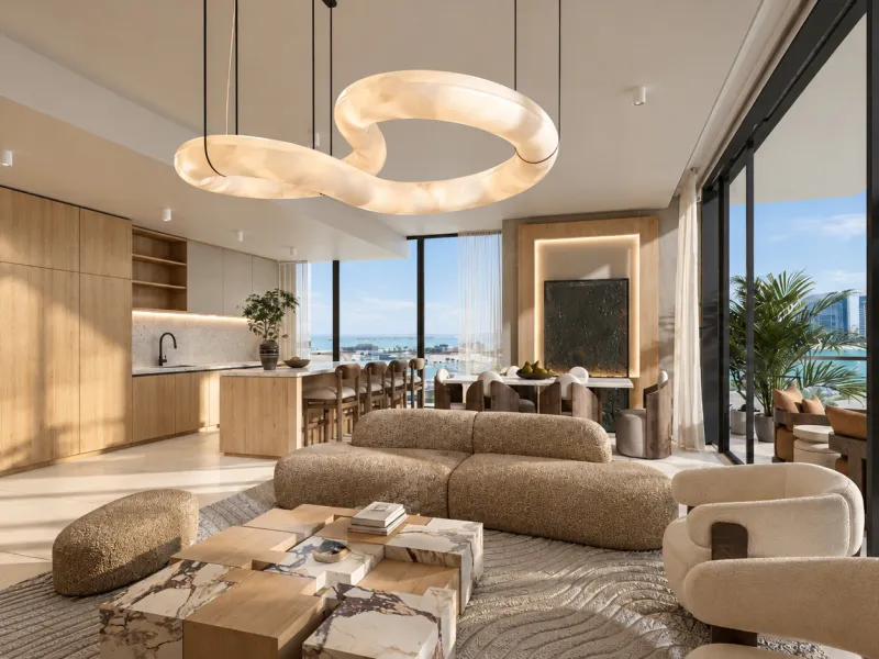 Exclusivo penthouse de nueva construcción en una torre de diseño biofílico con vistas al mar en Dubai Maritime City, Dubái