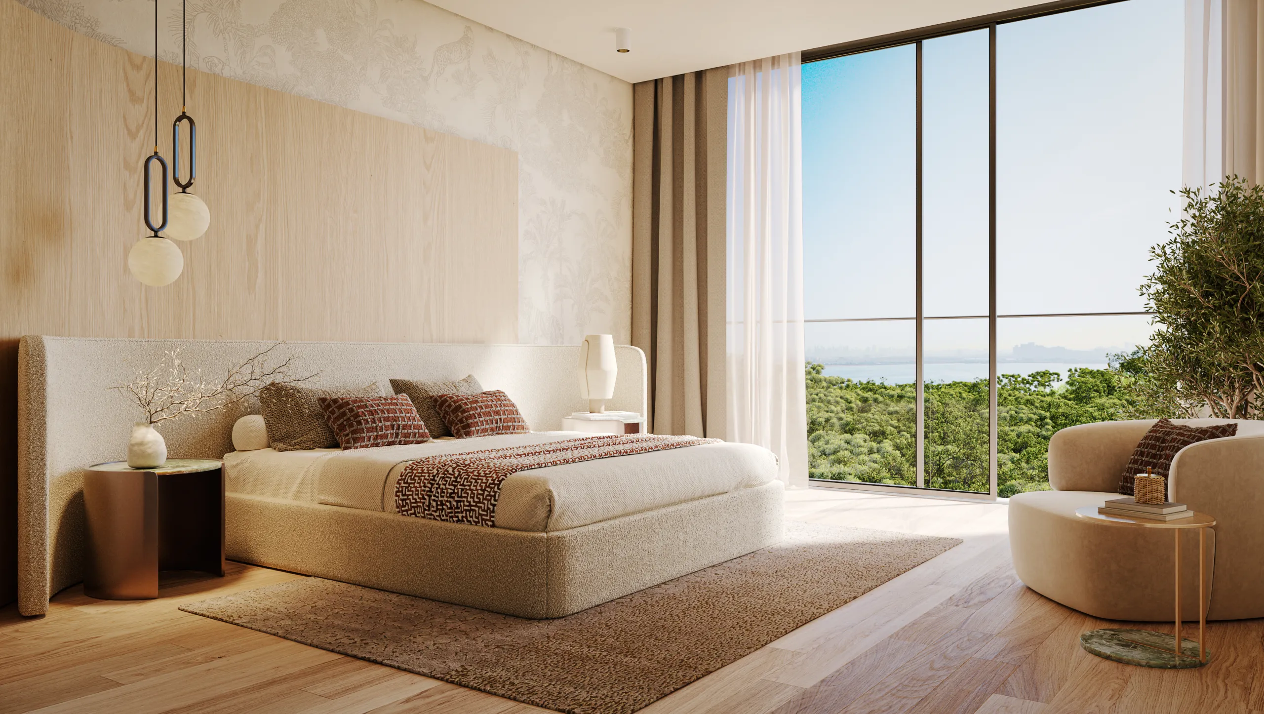 Exclusivo penthouse de nueva construcción en una torre de diseño biofílico con vistas al mar en Dubai Maritime City, Dubái
