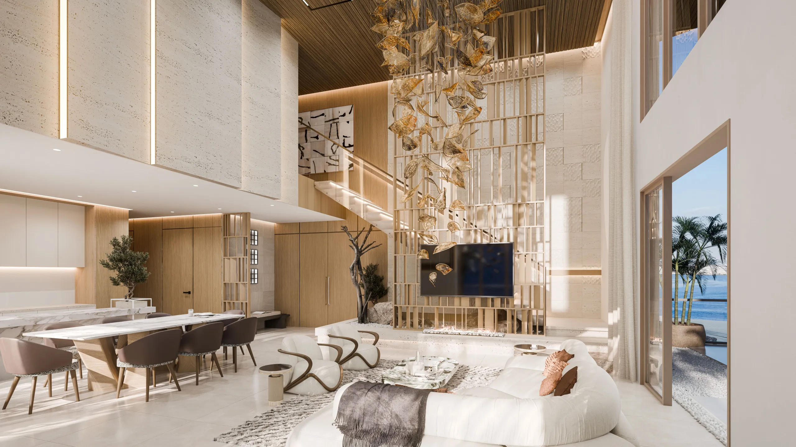 Exclusivo penthouse de nueva construcción en una torre de diseño biofílico con vistas al mar en Dubai Maritime City, Dubái