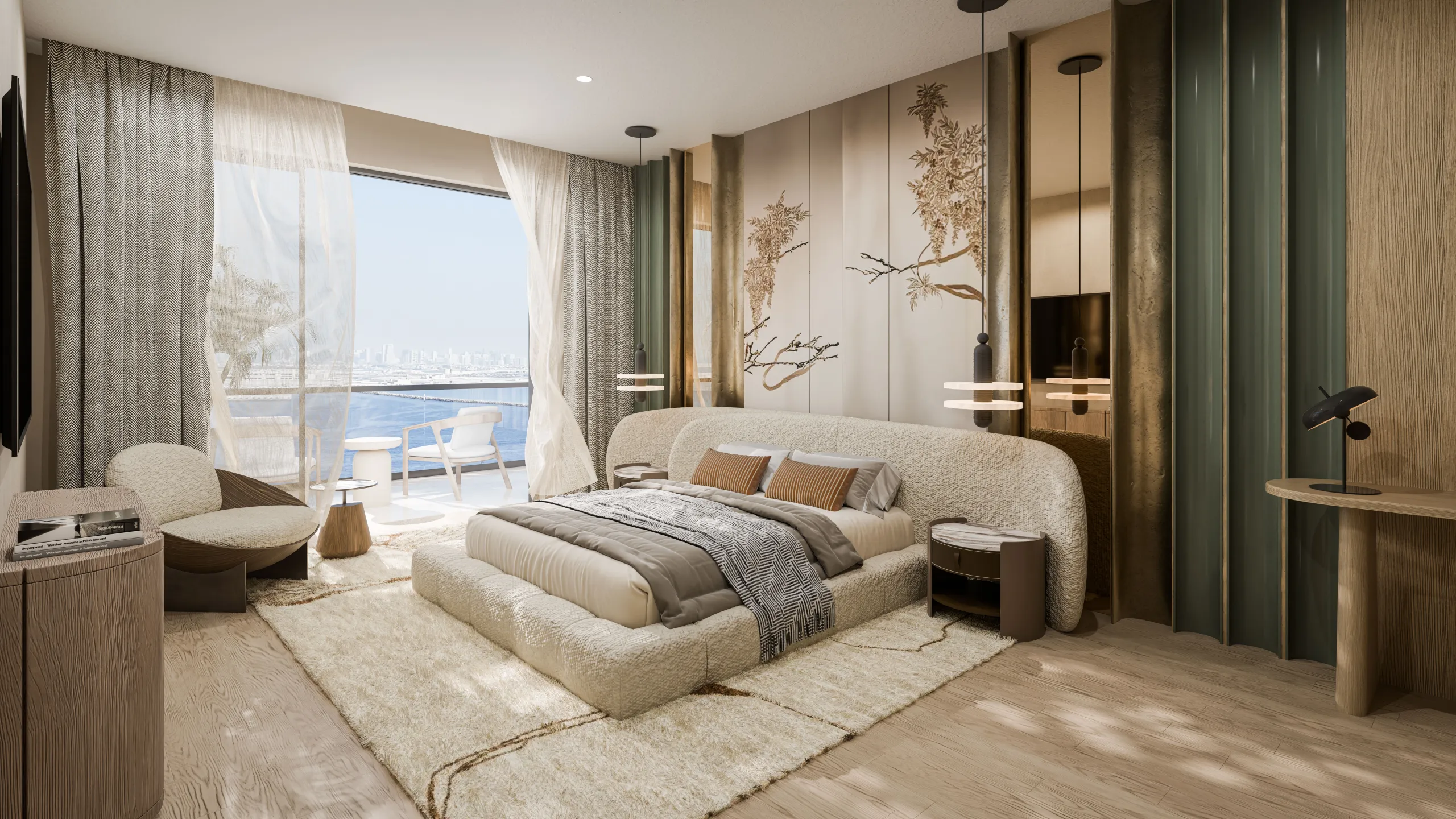 Exclusivo penthouse de nueva construcción en una torre de diseño biofílico con vistas al mar en Dubai Maritime City, Dubái