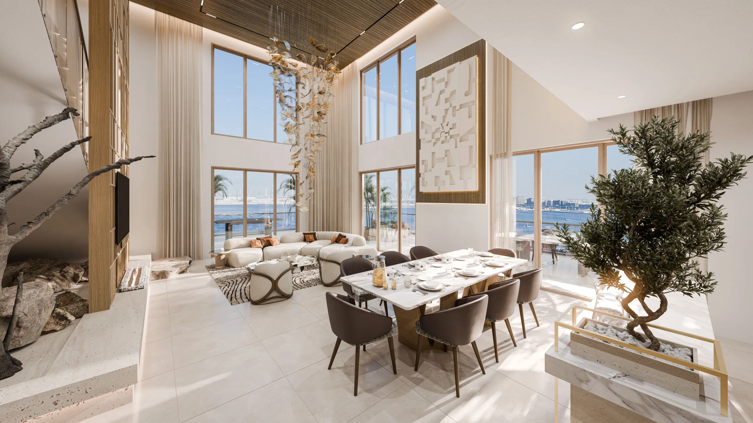 Exclusivo penthouse de nueva construcción en una torre de diseño biofílico con vistas al mar en Dubai Maritime City, Dubái