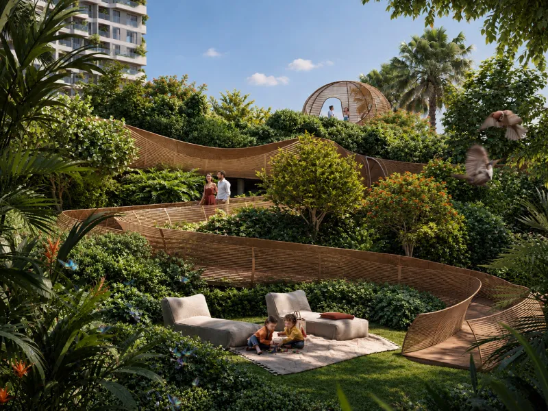 Exclusivo penthouse de nueva construcción en una torre de diseño biofílico con vistas al mar en Dubai Maritime City, Dubái