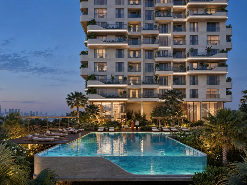 Exclusivo penthouse de nueva construcción en una torre de diseño biofílico con vistas al mar en Dubai Maritime City, Dubái