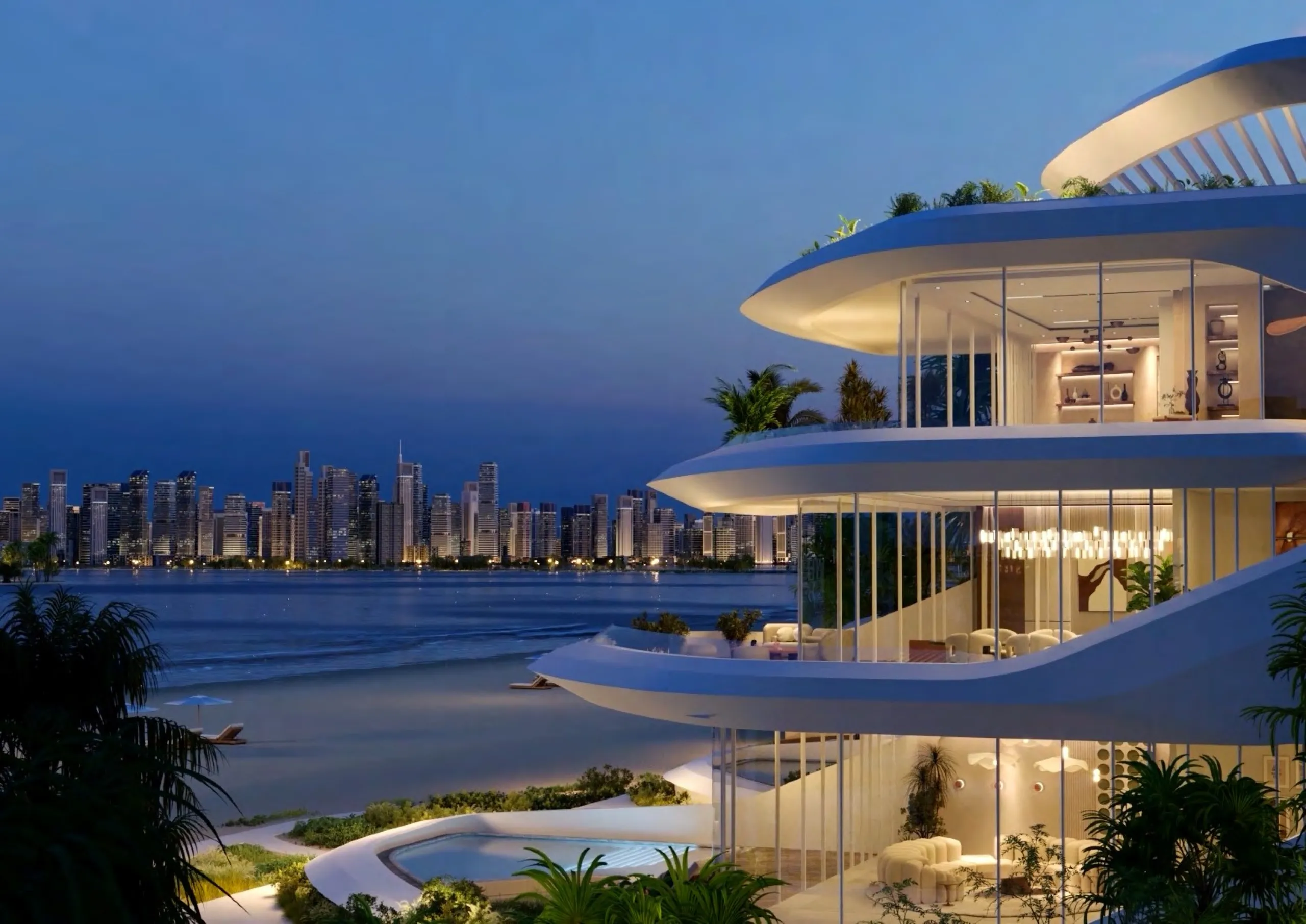 Exclusive New-Build Beach Mansions with Infinity Pool and Direct Beach Access on Palm Jumeirah, Dubai
