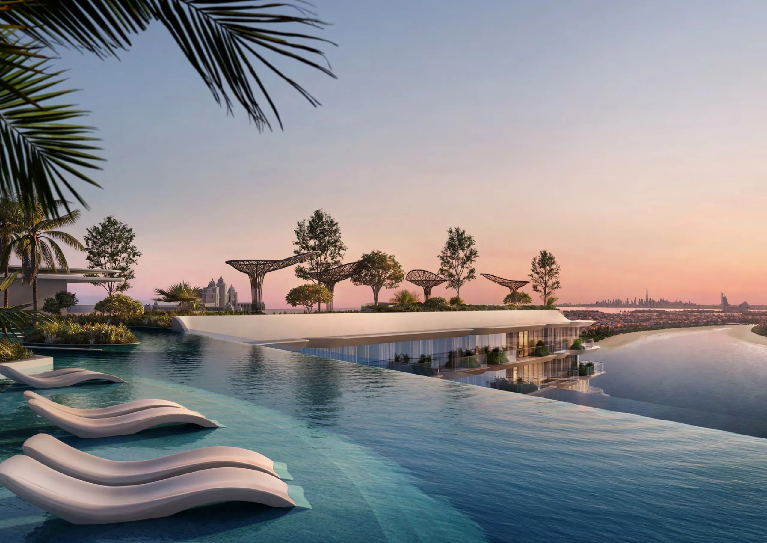 Exclusive New-Build Beach Mansions with Infinity Pool and Direct Beach Access on Palm Jumeirah, Dubai