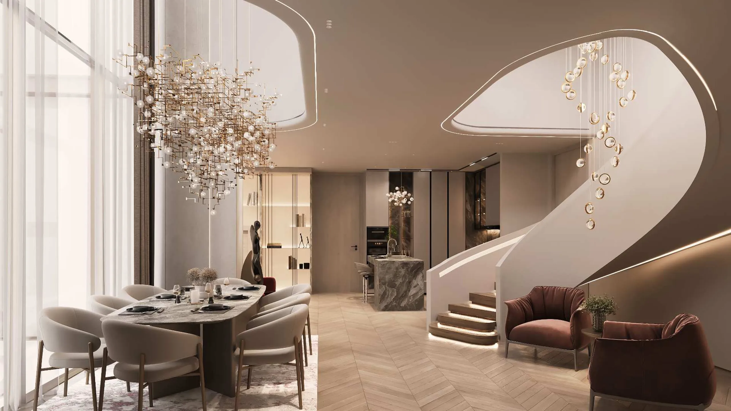 Spectacular New-Build Apartments and Duplexes in a Sculptural Architectural Tower with Skyline Views in Meydan, Dubai