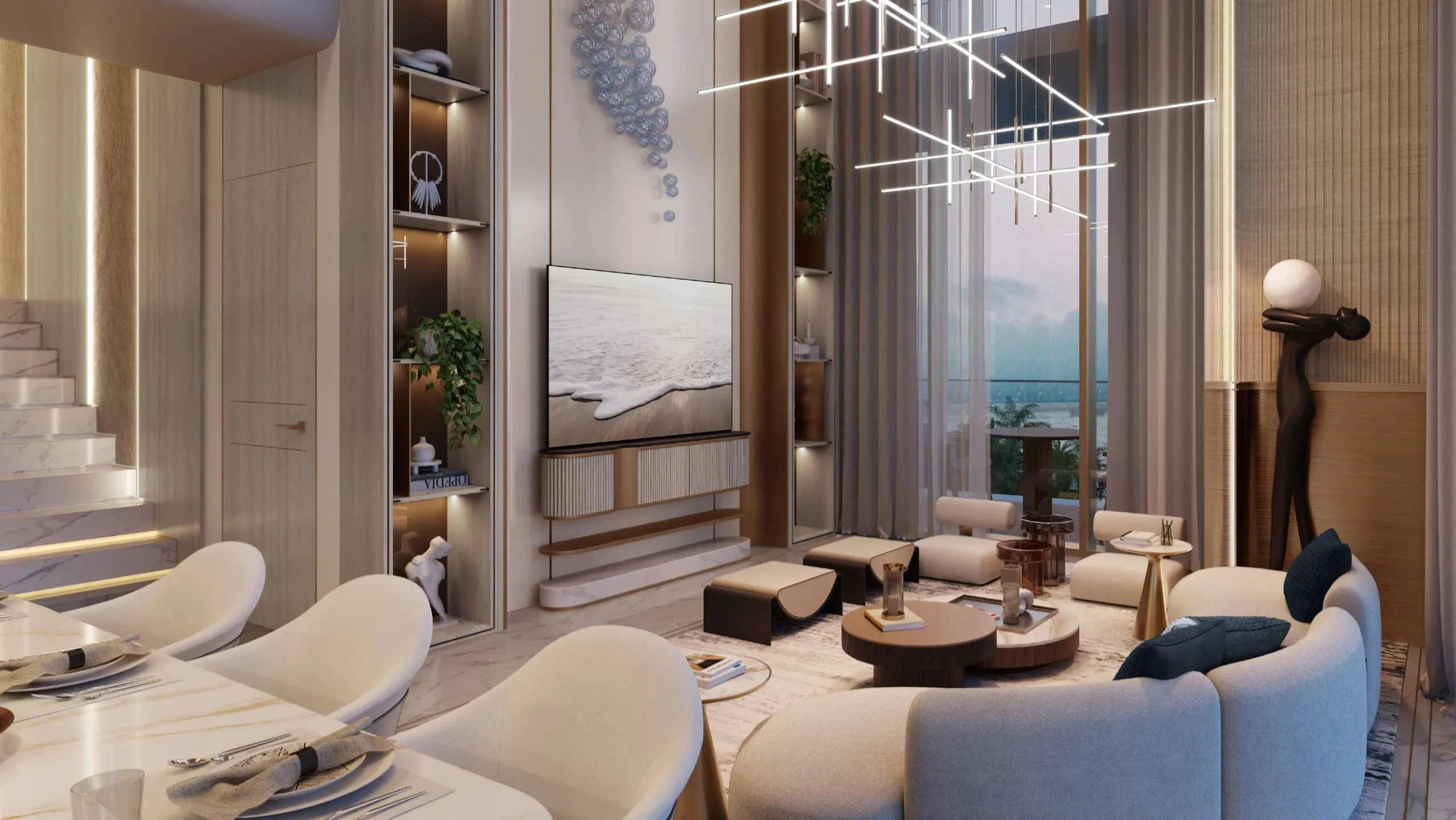 Spectacular Fully Furnished New-Build Apartments and Duplexes with Glass-Bottom Rooftop Pool on Dubai Islands, Dubai