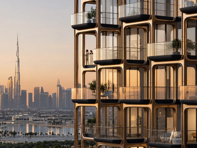 Spektakuläre Neubau-Apartments und Maisonetten in einem skulpturalen Architekturturm mit Skyline-Blick in Meydan, Dubai