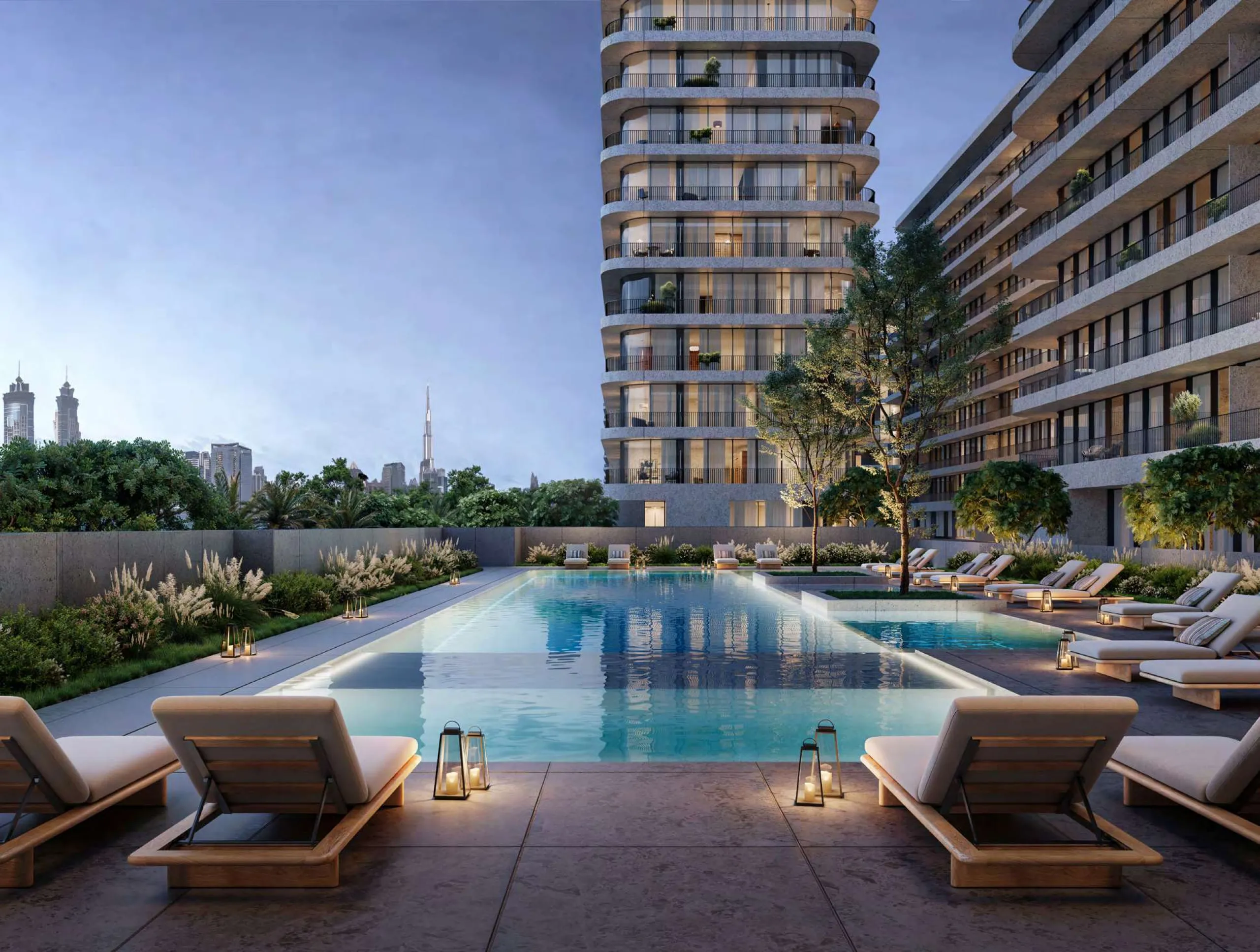 Exklusive Neubau-Apartments mit Hotelservice, fünf Pools, Spa und privatem Concierge neben dem Al Safa Park in Al Wasl, Dubai
