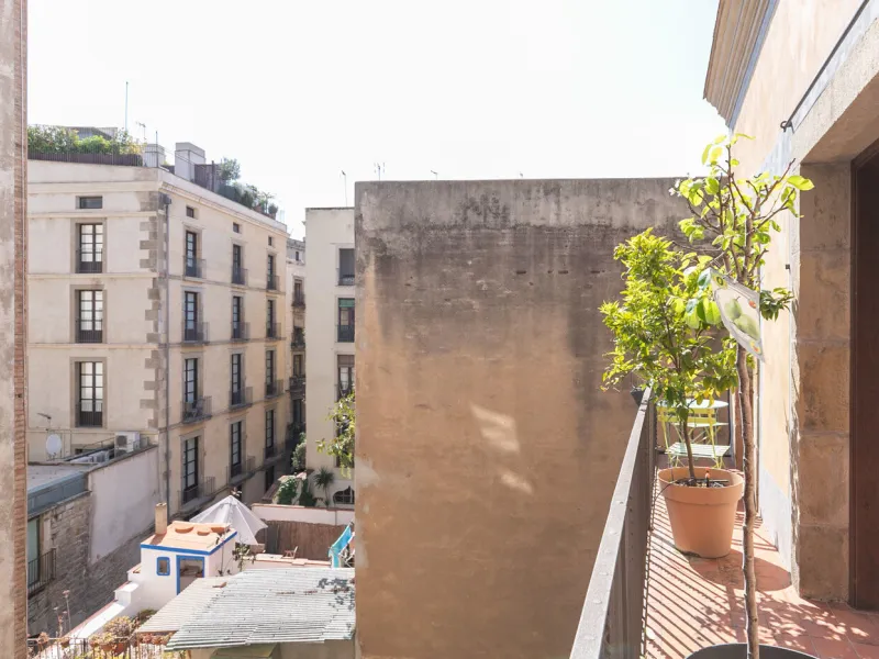 Historic Elegance with Private Terrace in the Heart of the Gothic Quarter, Barcelona