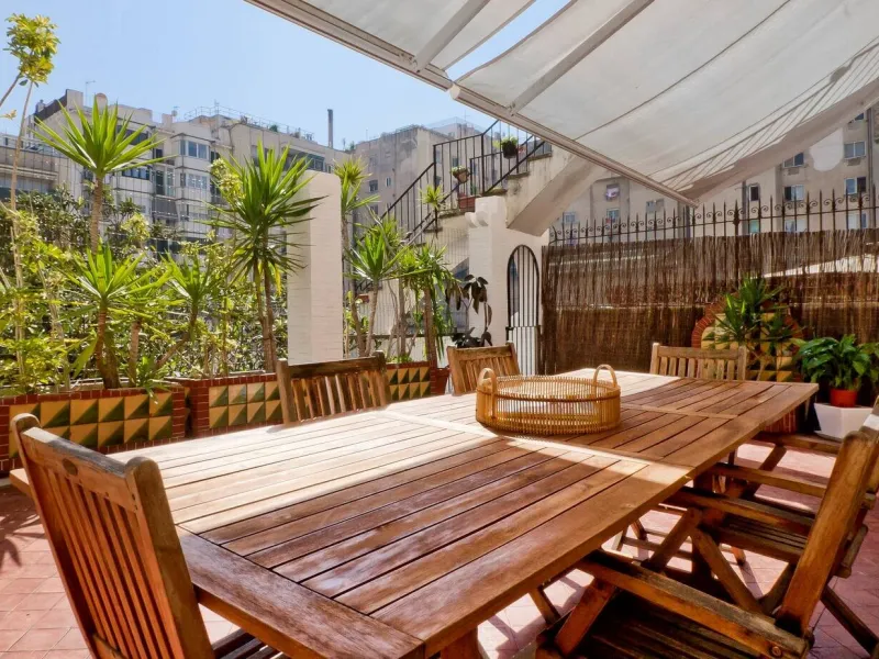 Elegant Modernist Apartment with Terrace in Central Barcelona