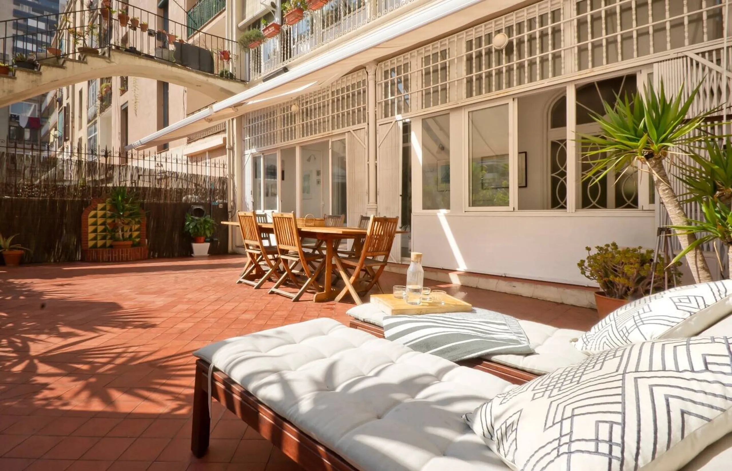 Elegant Modernist Apartment with Terrace in Central Barcelona