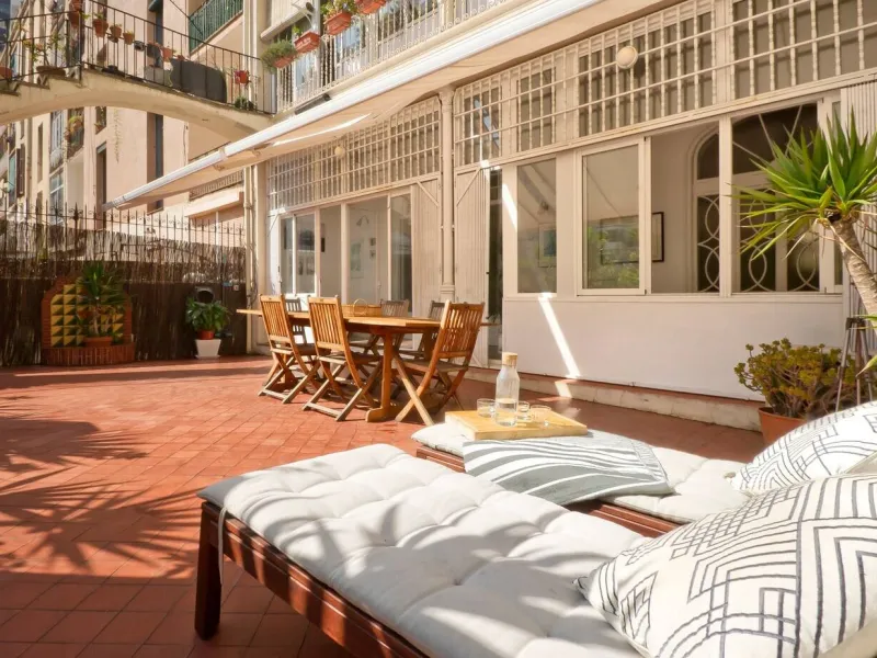 Elegant Modernist Apartment with Terrace in Central Barcelona