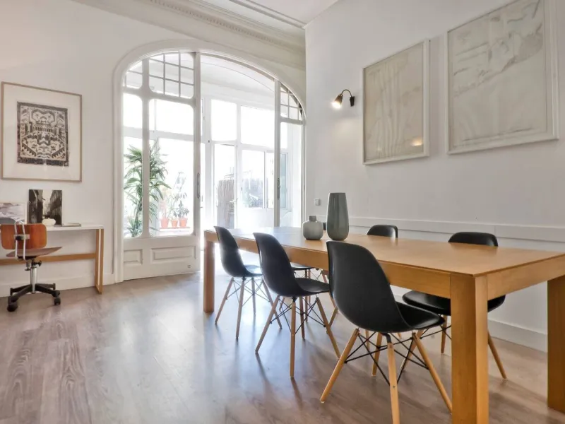 Elegant Modernist Apartment with Terrace in Central Barcelona