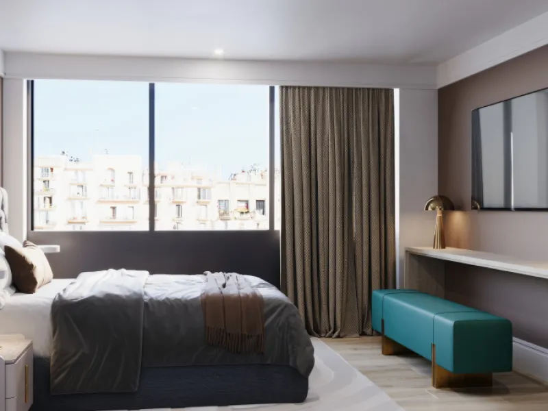 Apartments under construction in the Sagrada Familia area, Barcelona