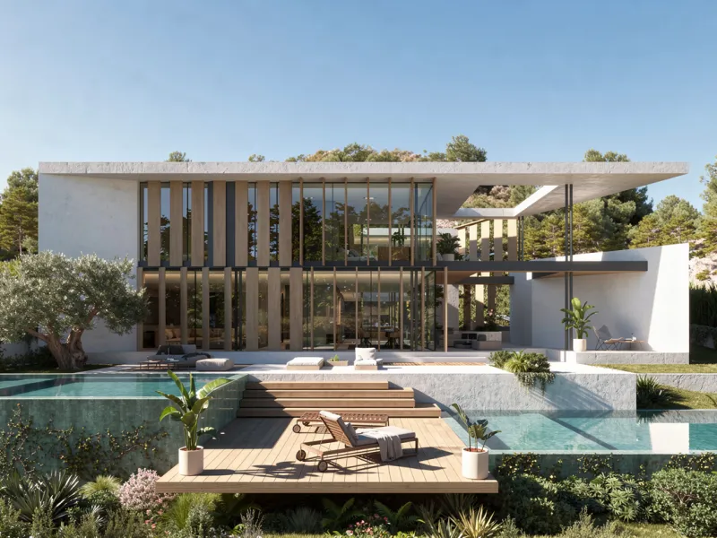 Villa de lujo en construcción en Premia de Dalt, Barcelona