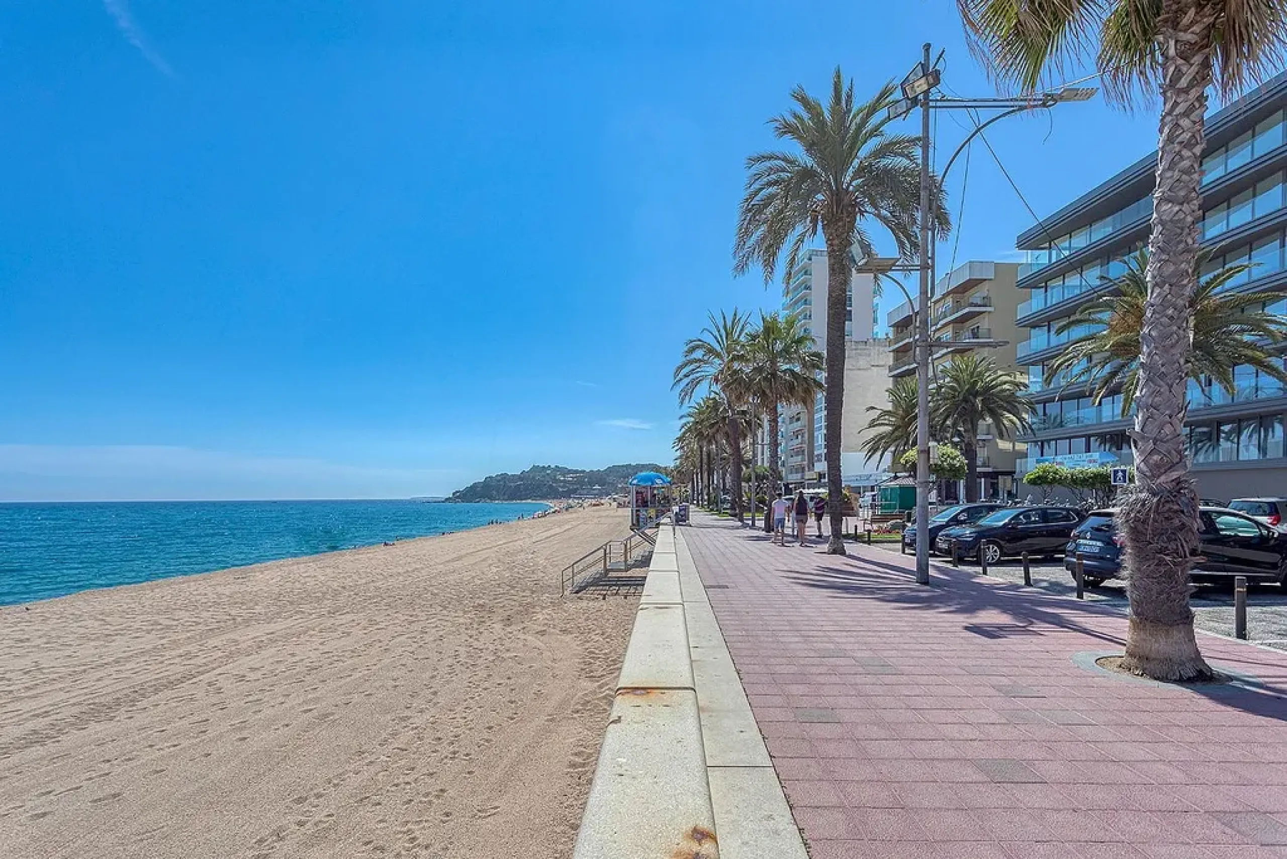 Comfortable apartments in a complex on the first line of the sea in Lloret de Mar, Costa Brava 