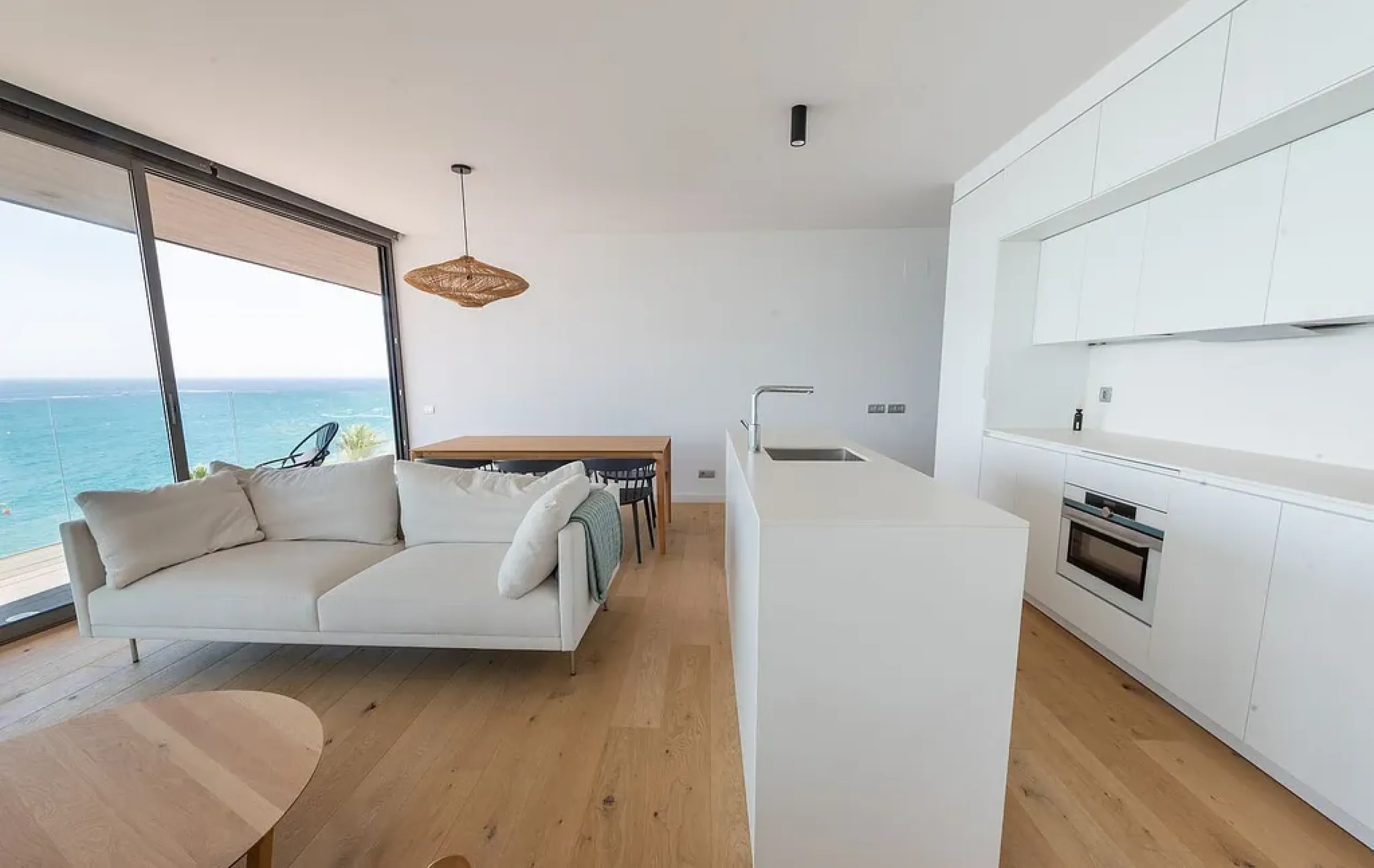Comfortable apartments in a complex on the first line of the sea in Lloret de Mar, Costa Brava 
