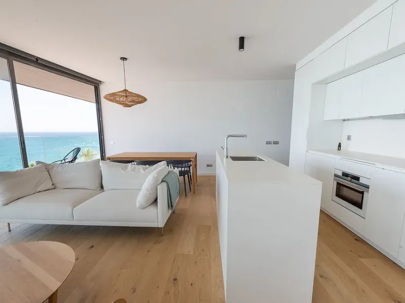 Comfortable apartments in a complex on the first line of the sea in Lloret de Mar, Costa Brava 