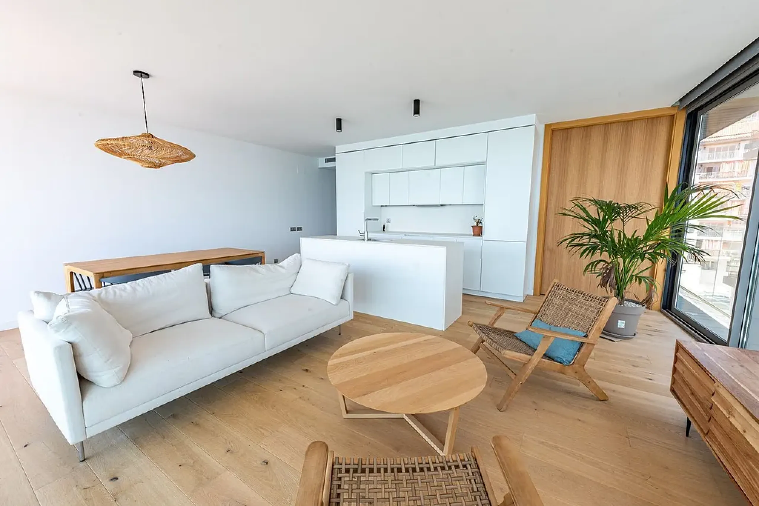 Comfortable apartments in a complex on the first line of the sea in Lloret de Mar, Costa Brava 
