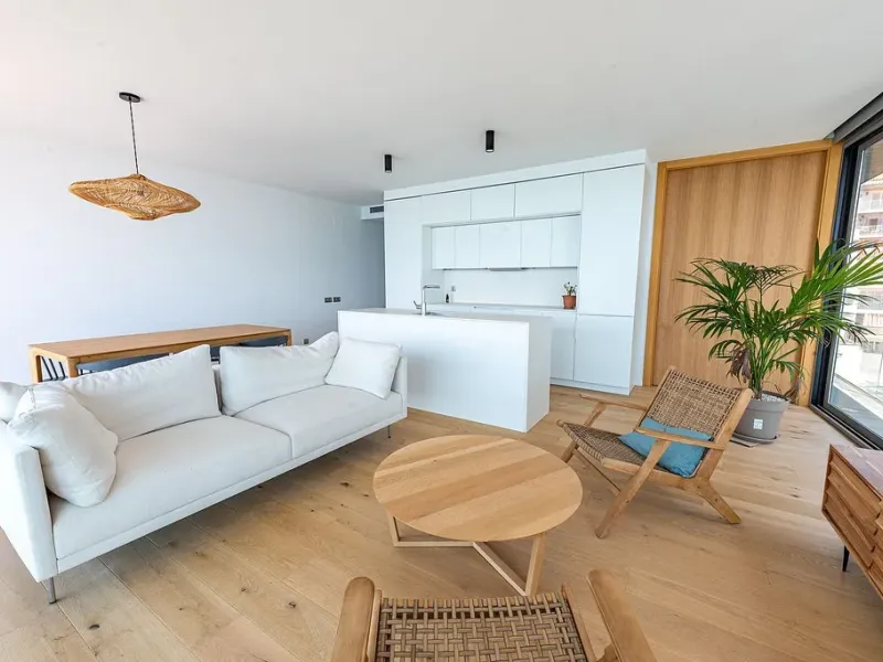 Comfortable apartments in a complex on the first line of the sea in Lloret de Mar, Costa Brava 