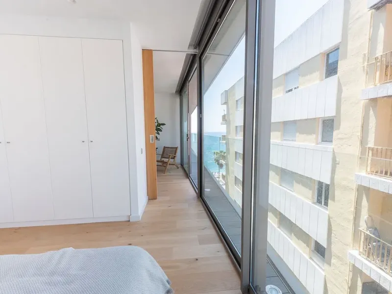 Comfortable apartments in a complex on the first line of the sea in Lloret de Mar, Costa Brava 