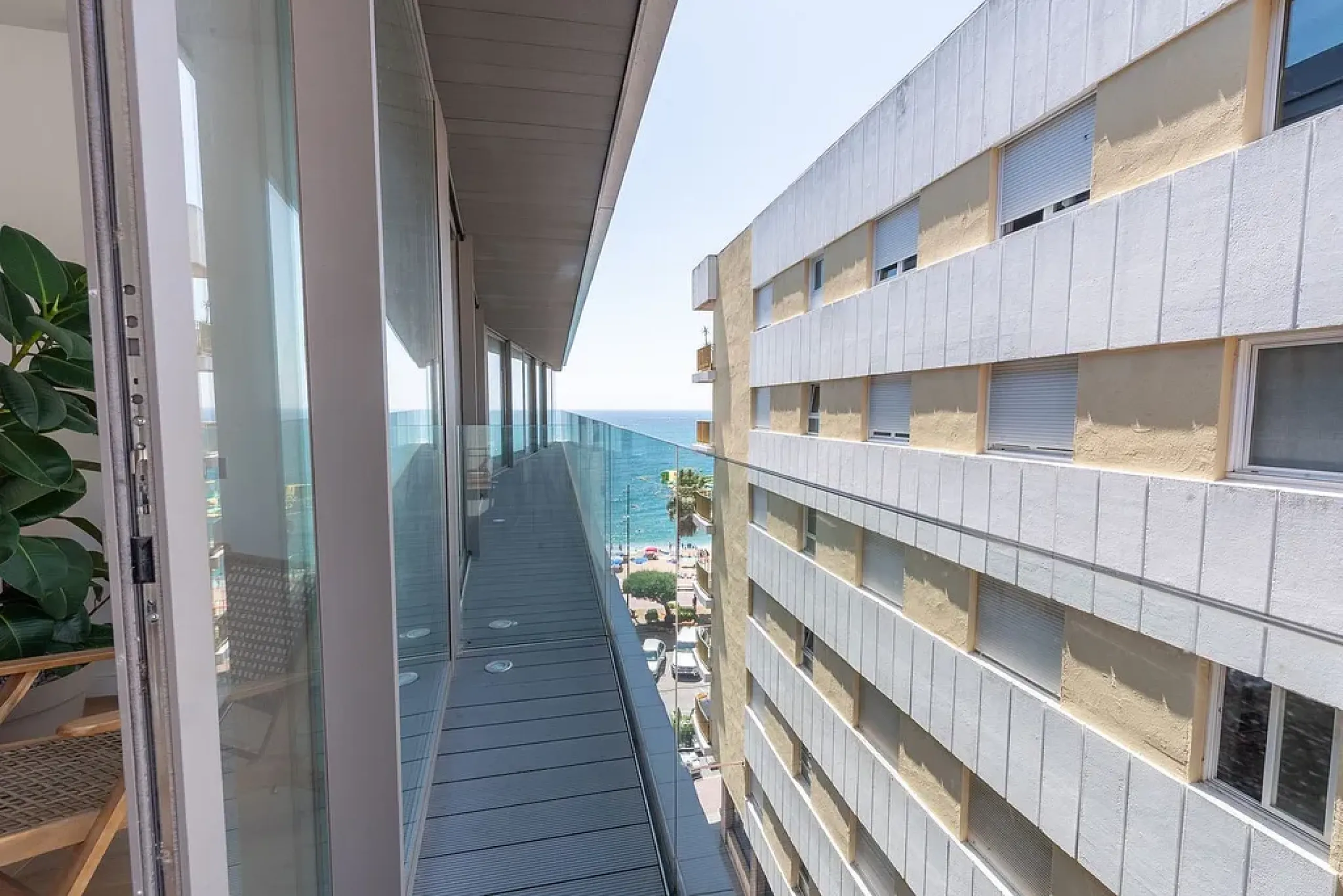 Comfortable apartments in a complex on the first line of the sea in Lloret de Mar, Costa Brava 