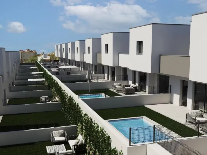 Designer Townhouses Under Construction in Roda-de-Bara, Costa Dorada