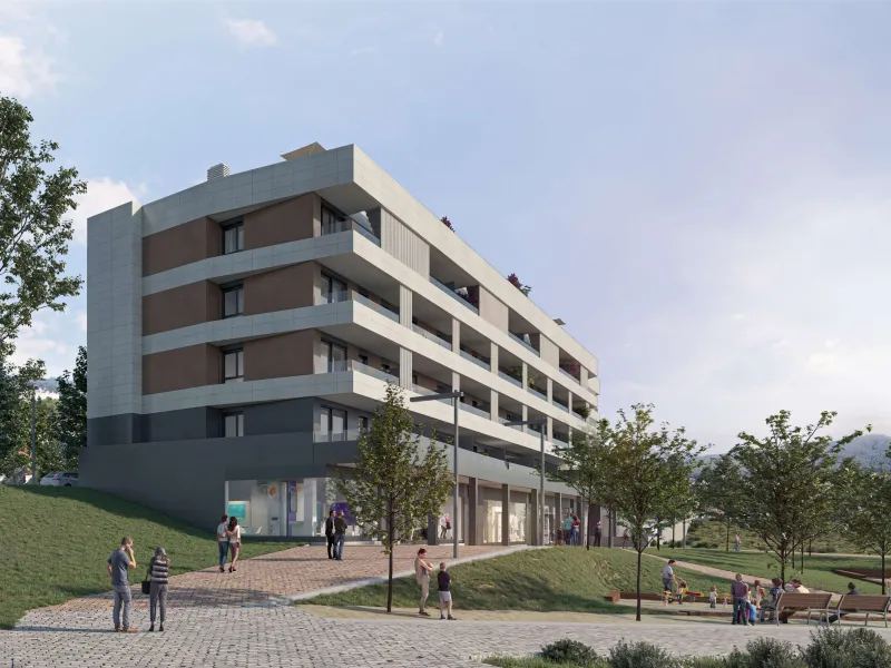 Modern flats under construction in the prestigious town of Sant Cugat del Valles, Barcelona