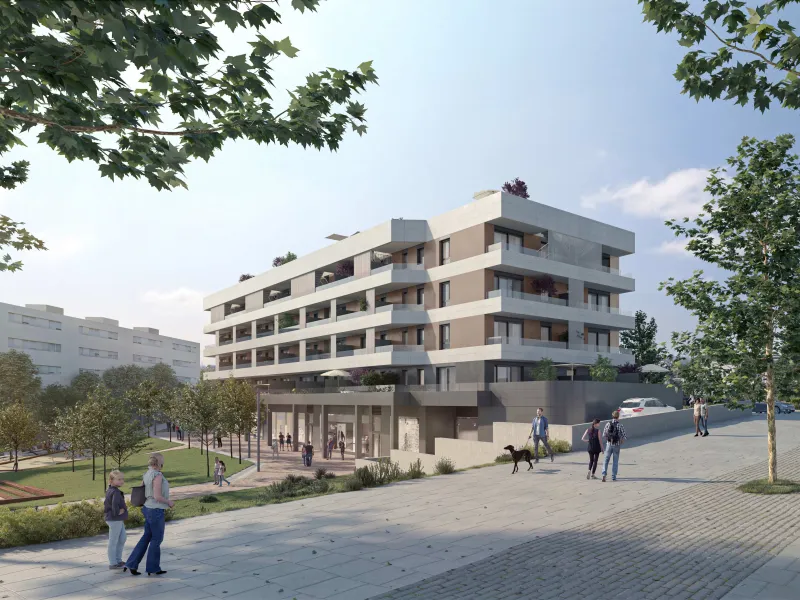 Modern flats under construction in the prestigious town of Sant Cugat del Valles, Barcelona