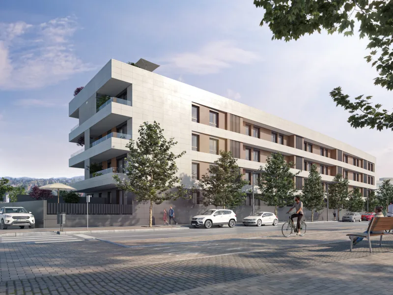 Modern flats under construction in the prestigious town of Sant Cugat del Valles, Barcelona