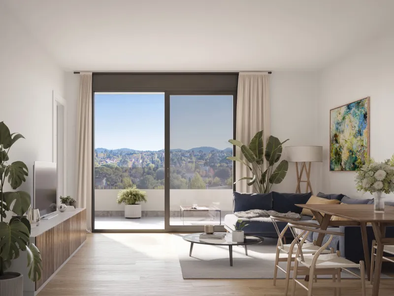 Modern flats under construction in the prestigious town of Sant Cugat del Valles, Barcelona