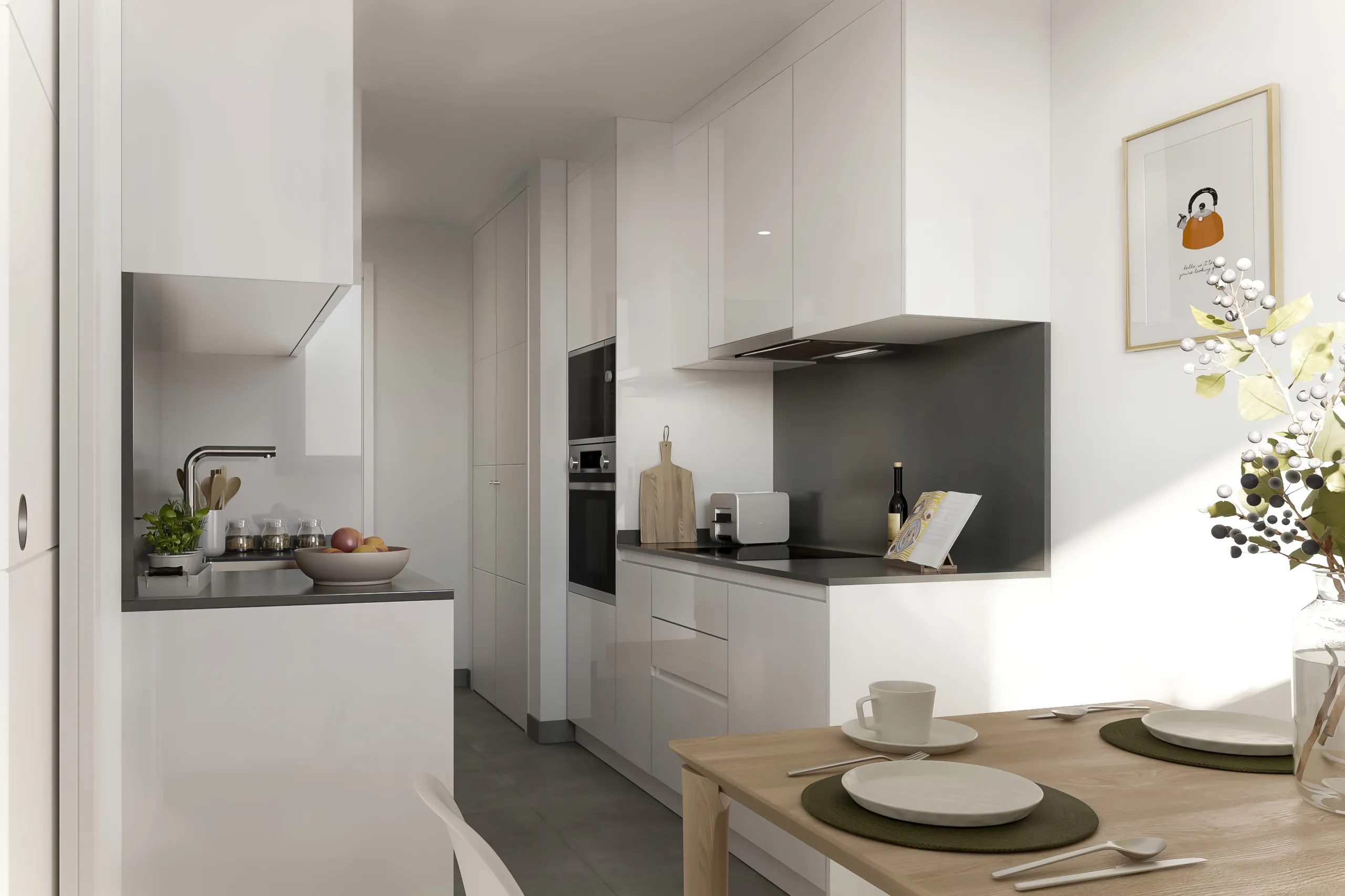 Modern flats under construction in the prestigious town of Sant Cugat del Valles, Barcelona