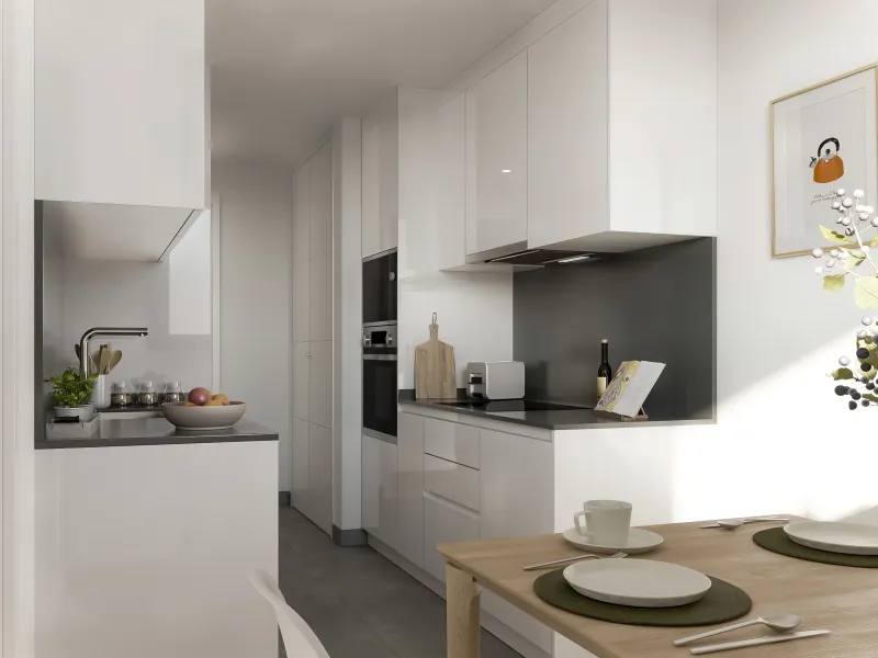 Modern flats under construction in the prestigious town of Sant Cugat del Valles, Barcelona
