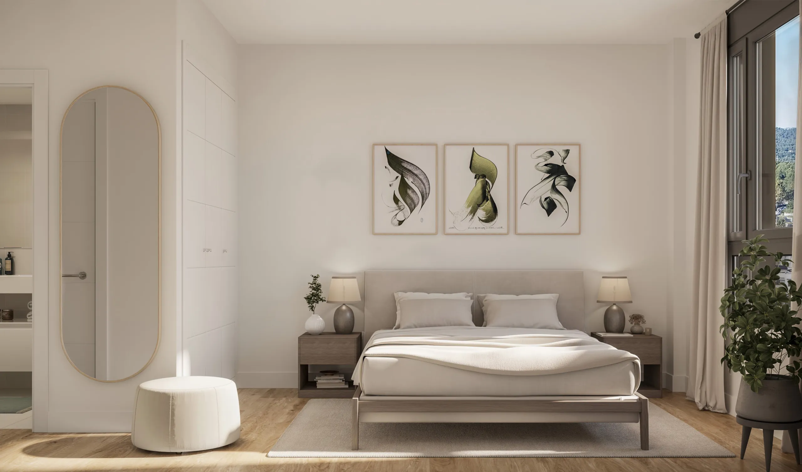 Modern flats under construction in the prestigious town of Sant Cugat del Valles, Barcelona