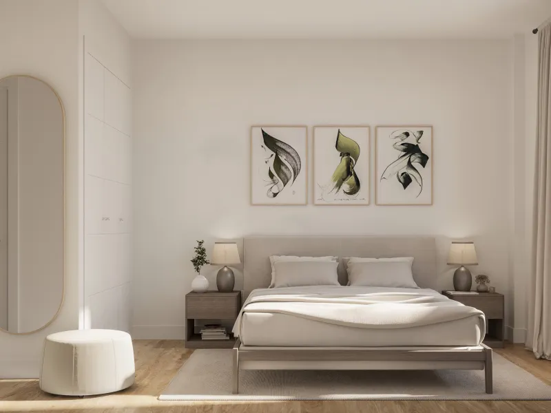 Modern flats under construction in the prestigious town of Sant Cugat del Valles, Barcelona