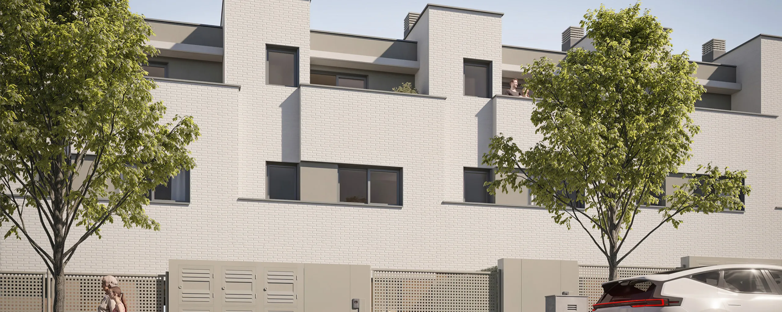 Modern Townhouses Under Construction in Rubí, Barcelona
