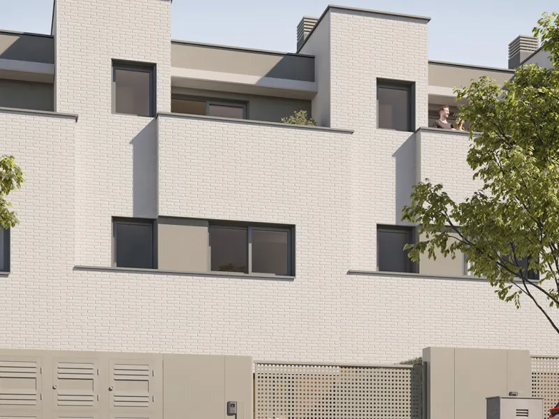 Modern Townhouses Under Construction in Rubí, Barcelona