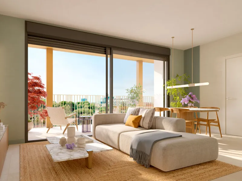 Apartments Under Construction in the Montjuic Area, Barcelona