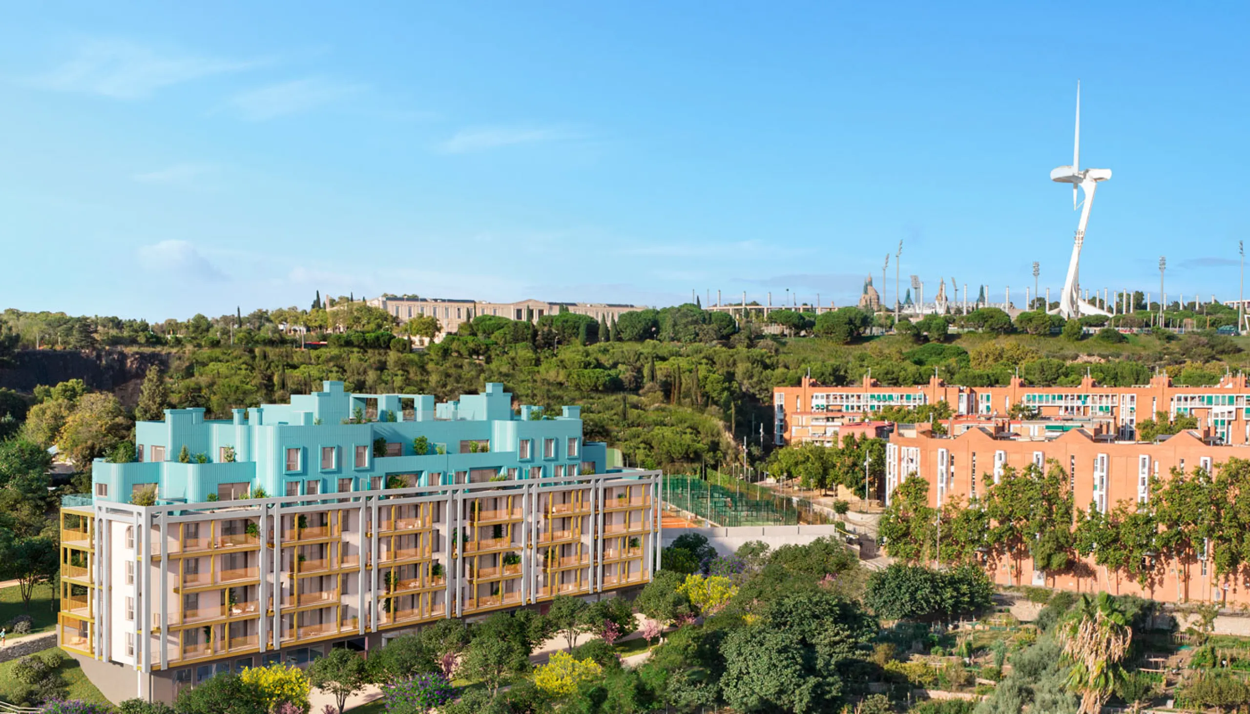 Apartments Under Construction in the Montjuic Area, Barcelona