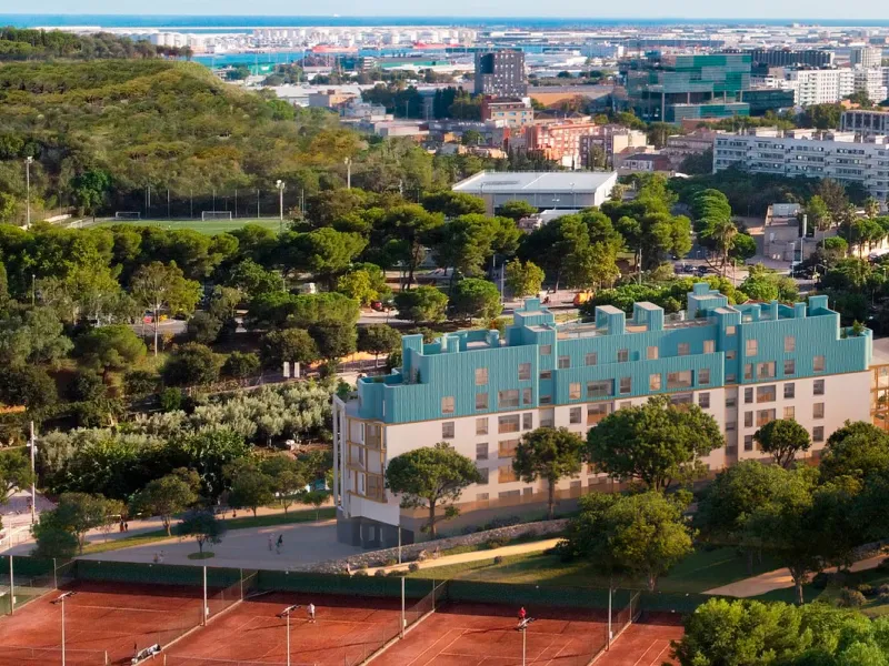 Apartments Under Construction in the Montjuic Area, Barcelona
