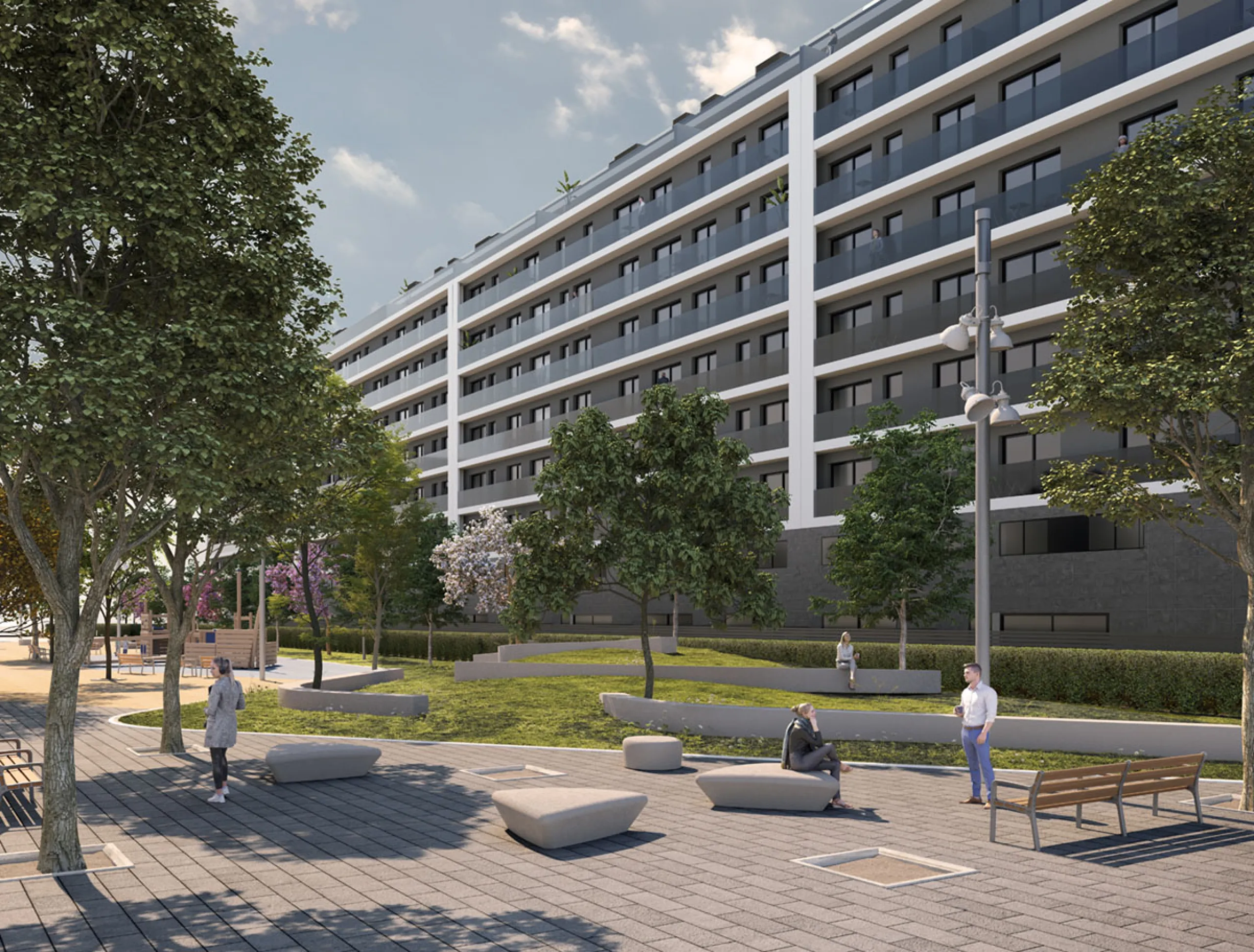 Apartments Under Construction in the Up-and-Coming Area of Sant Andreu, Barcelona