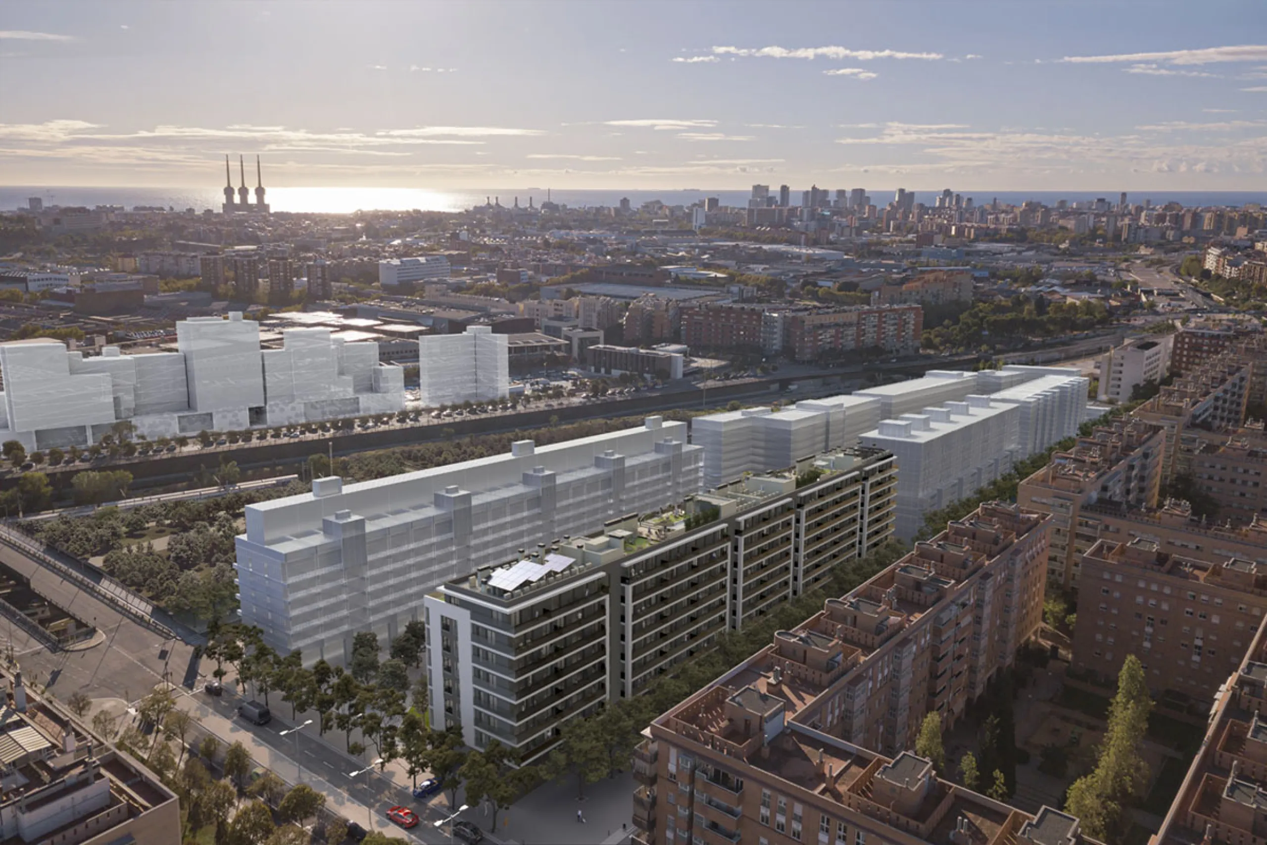 Apartments Under Construction in the Up-and-Coming Area of Sant Andreu, Barcelona