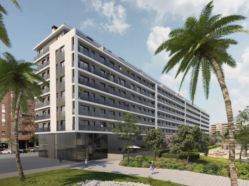 Apartments Under Construction in the Up-and-Coming Area of Sant Andreu, Barcelona