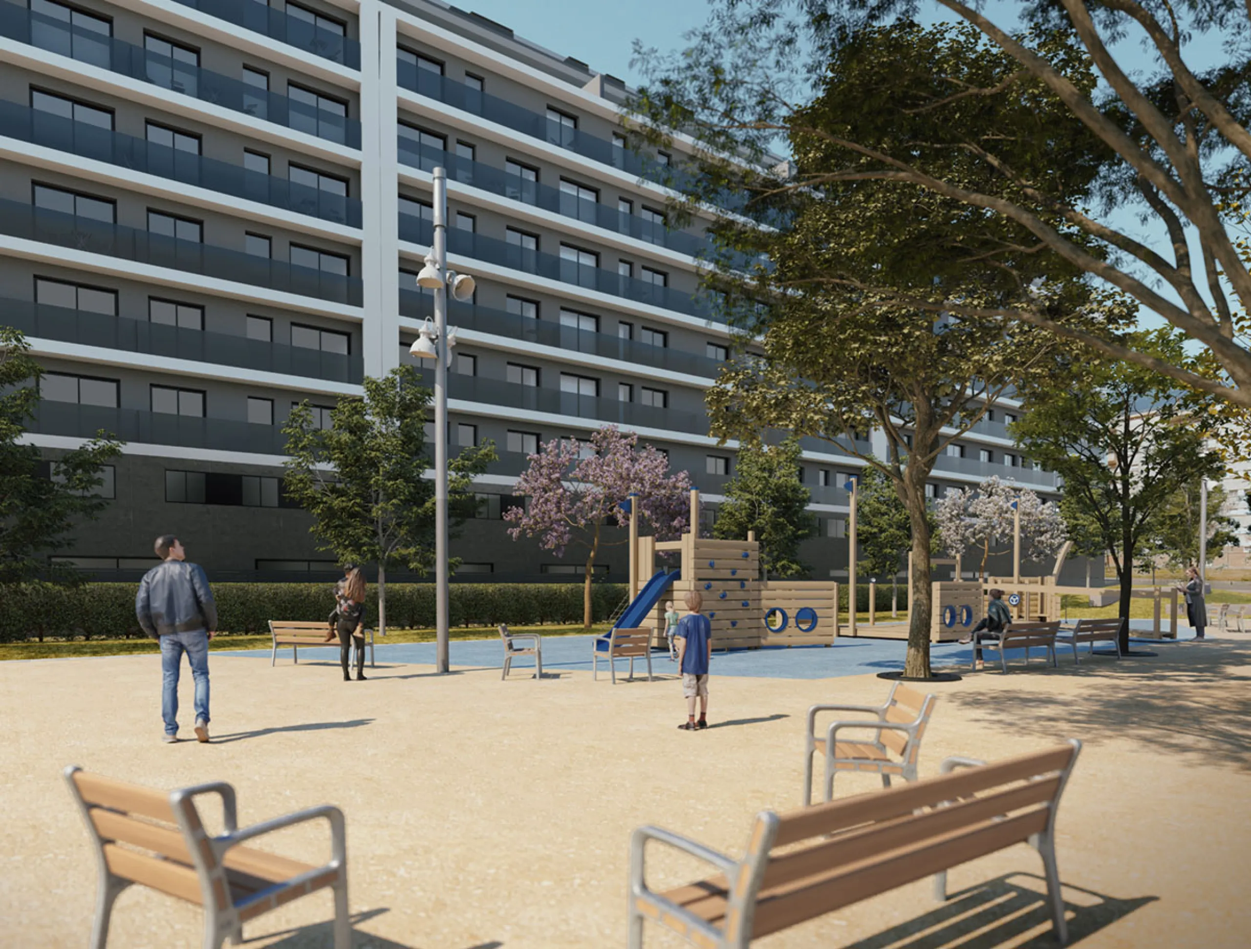 Apartments Under Construction in the Up-and-Coming Area of Sant Andreu, Barcelona