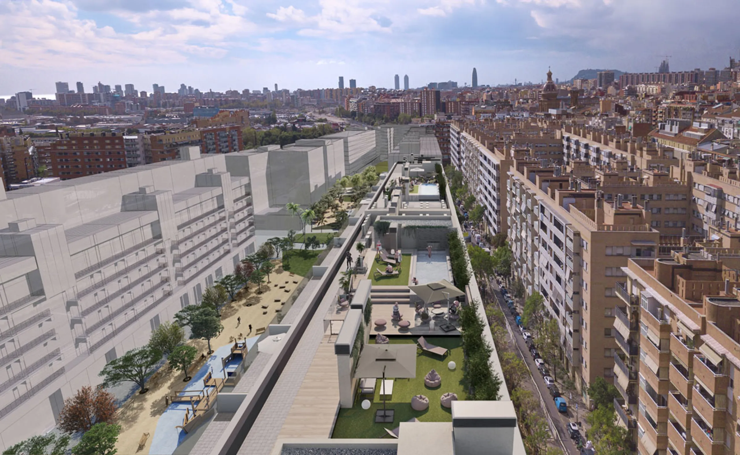 Apartments Under Construction in the Up-and-Coming Area of Sant Andreu, Barcelona